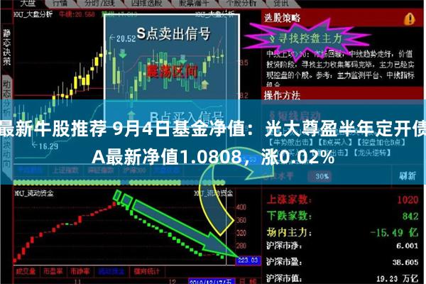 最新牛股推荐 9月4日基金净值：光大尊盈半年定开债A最新净值1.0808，涨0.02%