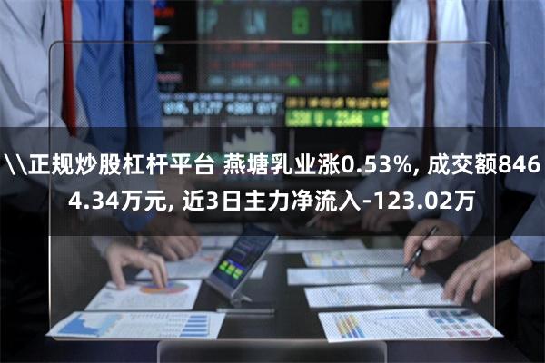 \正规炒股杠杆平台 燕塘乳业涨0.53%, 成交额8464.34万元, 近3日主力净流入-123.02万