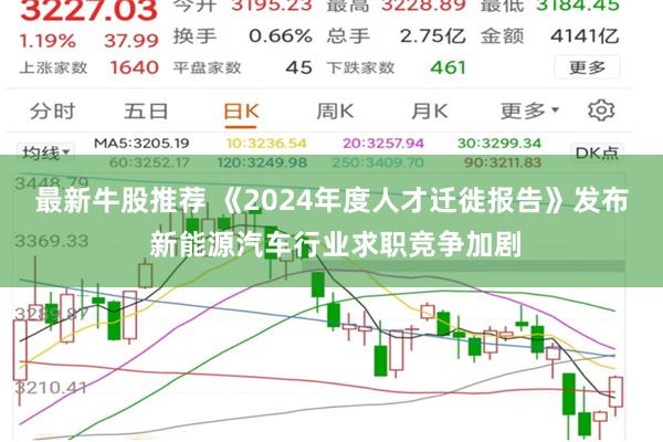 最新牛股推荐 《2024年度人才迁徙报告》发布 新能源汽车行